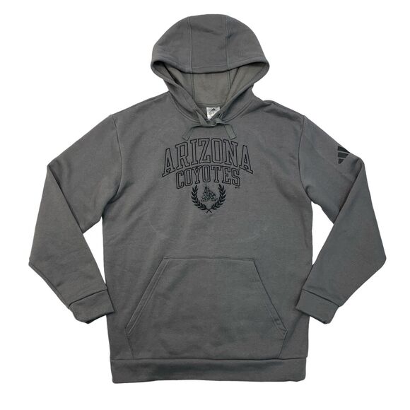 Adidas Hoodie Mens S Small Grey Arizona Coyotes NHL Hockey Pullover Sweatshirt - Picture 1 of 14